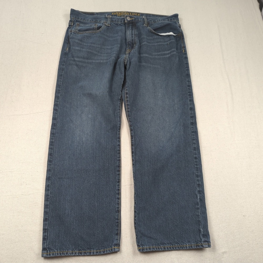 American Eagle Jeans Mens 36x30‎ Blue Loose Relaxed Baggy Casual